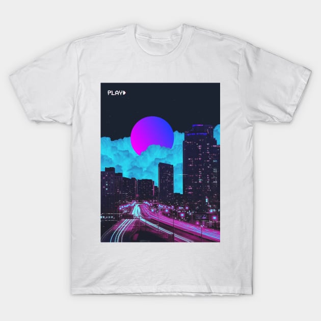 VHS City T-Shirt by Yagedan